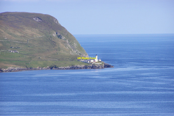 Photo 6"x4" Bressay Lighthouse, seen from Staney Hill Grindiscol c2007