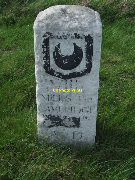 Photo 6"x4" Old Milestone Fowlmere c2010