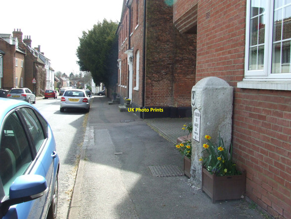 Photo 6"x4" Old Milestone Barkway c2010