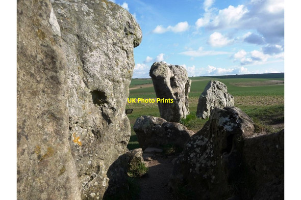 Photo 6"x4" View from the entrance of West Kennett Long Barrow East Kennett c2010