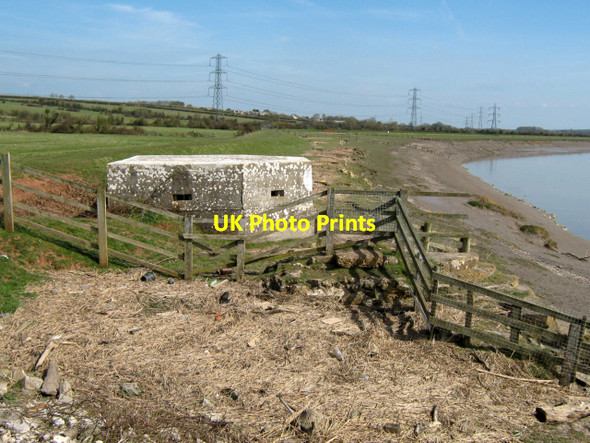 Photo 6"x4" Pillbox on the bank of the River Parrett Pawlett c2010