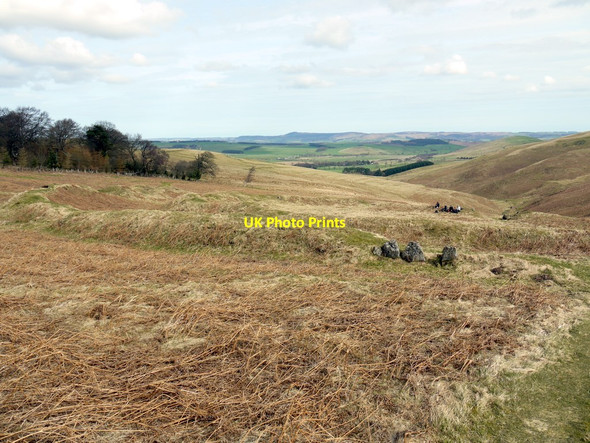 Photo 6"x4" Middle Dean hill fort from the west Ingram c2010