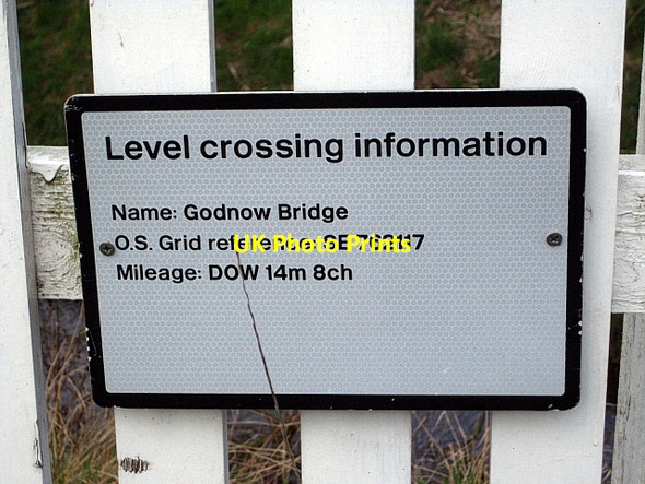 Photo 6"x4" Level crossing information plate Tetley c2010