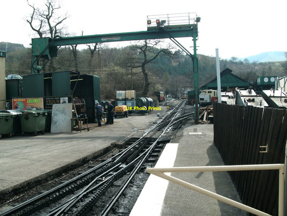 Photo 6"x4" Mountain railway track at Llanberis station Llanberis c2010
