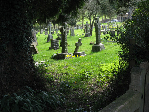 Photo 6"x4" Grave stones  for St Giles Church Graffham c2010