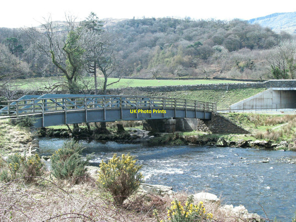 Photo 6"x4" Railway and footbridges on Afon Glaslyn Beddgelert c2010