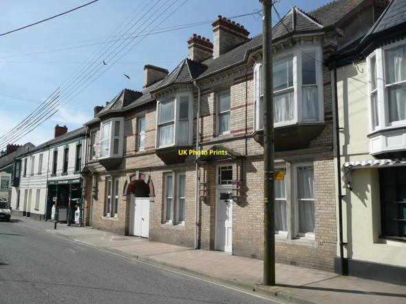 Photo 6"x4" Houses and petrol station, South Street, South Molton South Molton c2010