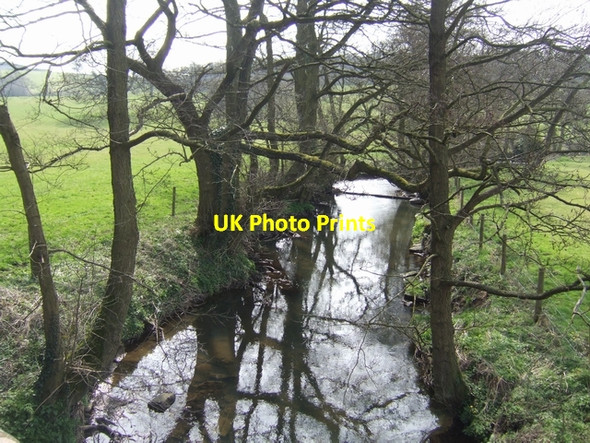 Photo 6"x4" River Tean upstream of Hey Bridge Lower Tean c2010