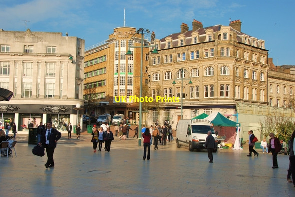 Photo 6"x4" Bournemouth: Pedestrian Precinct looking towards Richmond Hill Bournemouth c2010