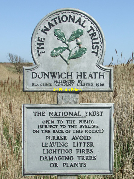 Photo 6"x4" National Trust Sign Eastbridge\/TM4566 c2010