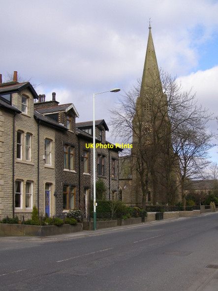 Photo 6"x4" Waterfoot, Bacup Road and St James' Church Hugh Mill c2010