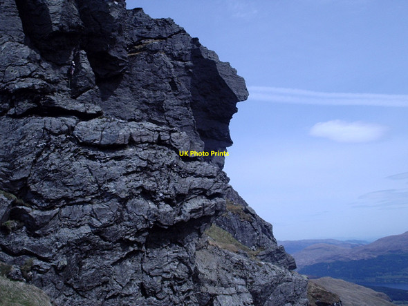 Photo 6"x4" A climber on the SE cliffs of the North peak of Beinn Artair Succoth\/NN2905 c2005