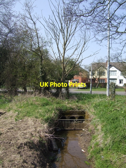 Photo 6"x4" Waterhead Brook downstream at Cannock Road Wednesfield c2010