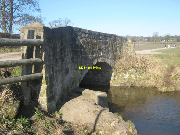 Photo 6"x4" Markeaton Brook and Bridge near Vicarwood, Quarndon, Derbyshire Allestree c2010