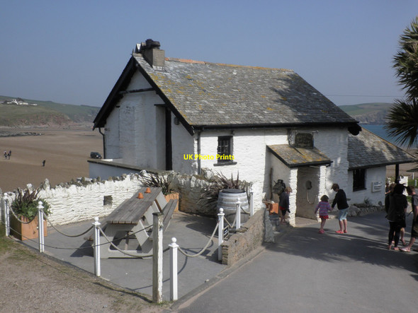 Photo 6"x4" The Pilchard Inn, Burgh Island Bigbury-on-Sea c2010