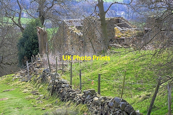Photo 6"x4" Ruin, Losehill End Hope\/SK1683 c2010