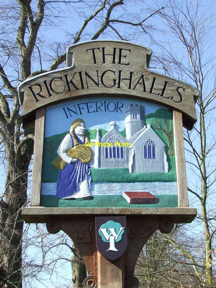 Photo 6"x4" Village Sign Botesdale c2010