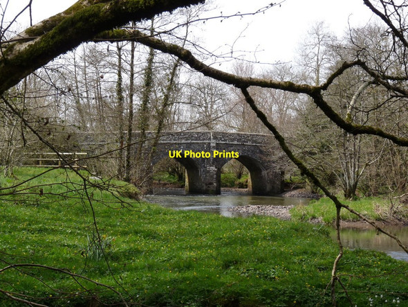 Photo 6"x4" Sheepwash Bridge as seen from downstream Bridge on the river Torridge Highampton c2010