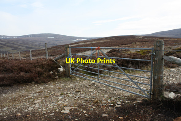 Photo 6"x4" Gate on Carn Dearg track Allt Chuirn c2010