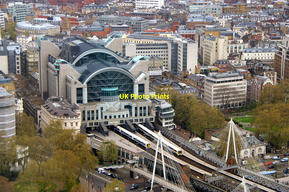 Photo 6"x4" Charing Cross Station from the London Eye London c2010
