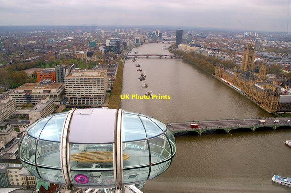 Photo 6"x4" Three Bridges from the London Eye Westminster c2010