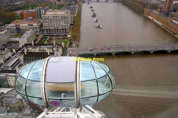 Photo 6"x4" Westminster Bridge and County Hall from the London Eye Westminster c2010