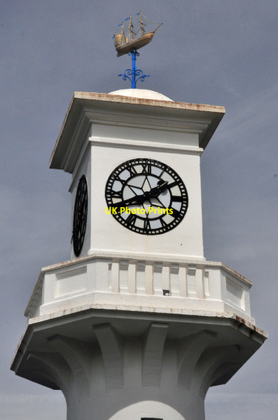 Photo 6"x4" Clock and Weather Vane on the Scott Memorial - Roath Park, Cardiff Roath Park c2010