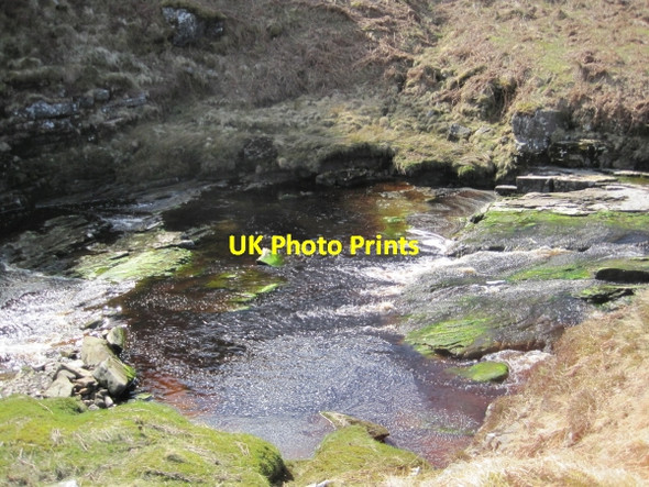 Photo 6"x4" Waterfall at the end of Tod Hole on the River Irthing. Hag Sike c2010
