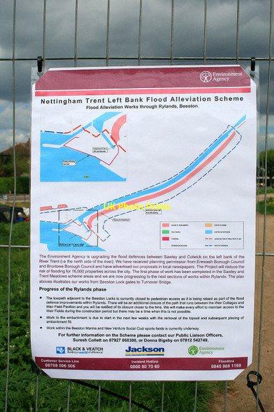 Photo 6"x4" Environment Agency notice Beeston\/SK5236 c2010