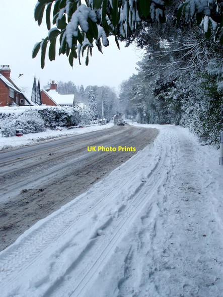 Photo 6"x4" Snowfall on Rose Hill, Lickey Lickey c2010
