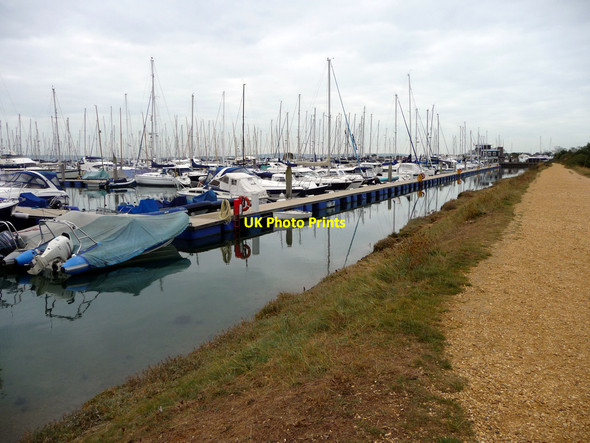 Photo 6"x4" Footpath beside Lymington Marina, Hampshire Lymington c2009