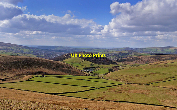 Photo 6"x4" Mossy Lea Farm and Shire Hill Old Glossop c2006