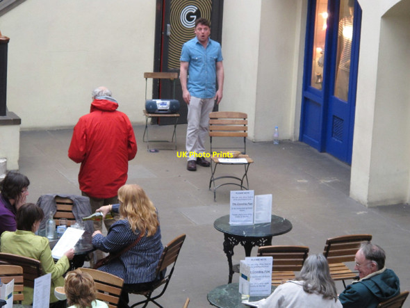 Photo 6"x4" Opera-singing busker in Covent Garden Market London c2010