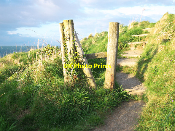 Photo 6"x4" Stile and path, Orlock Groomsport c2010