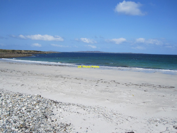 Photo 6"x4" Beach at Sellerna Bay (part of Cleggan Bay) looking north west Claddaghduff c2010