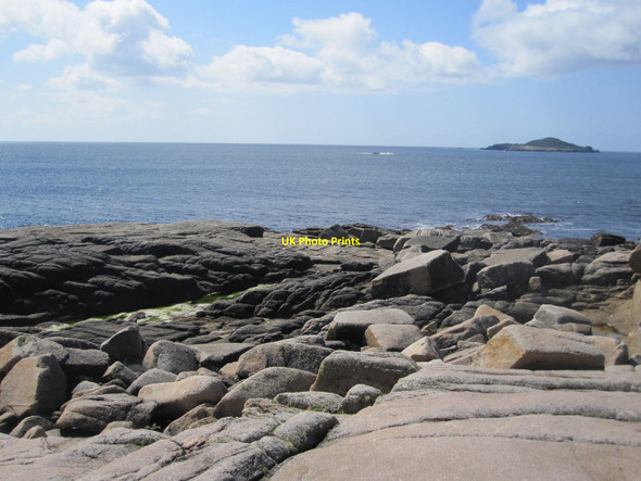 Photo 6"x4" Omey Island: the rocky south western tip, looking out to Cruach Claddaghduff c2010