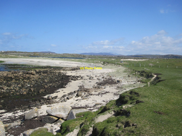 Photo 6"x4" Omey Island: shoreland on the western side, with Fahy Lough just visible beyond the dunes Claddaghduff c2010