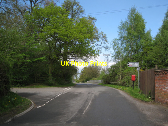 Photo 6"x4" Curlieu Lane approaches M40 Little Shrewley c2010