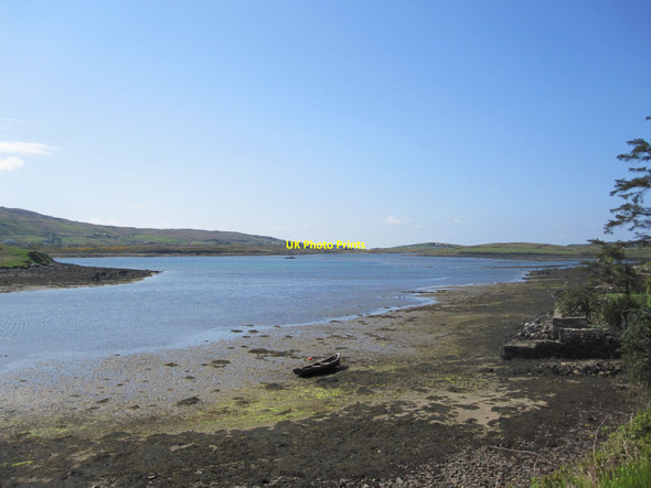Photo 6"x4" Streamstown Bay, with the west tip of Boolard Island Clifden c2010