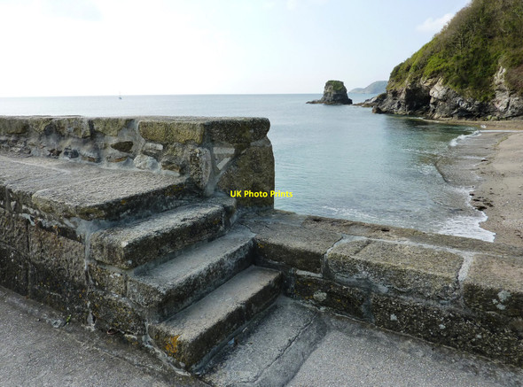Photo 6"x4" Steps, harbour wall, Charlestown St Austell c2010