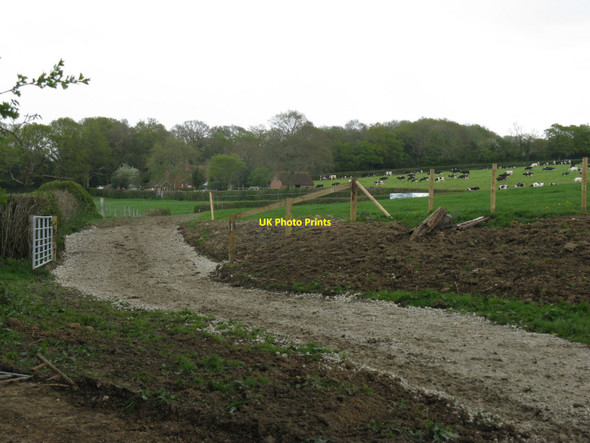 Photo 6"x4" New farm track near Burnt House Farm Lions Green c2010
