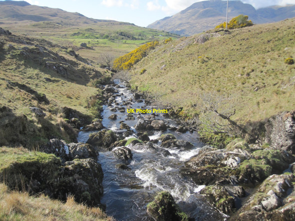 Photo 6"x4" Bunowen River below Tullyconor Bridge, tumbling down to Killary Harbour Leenaun c2010