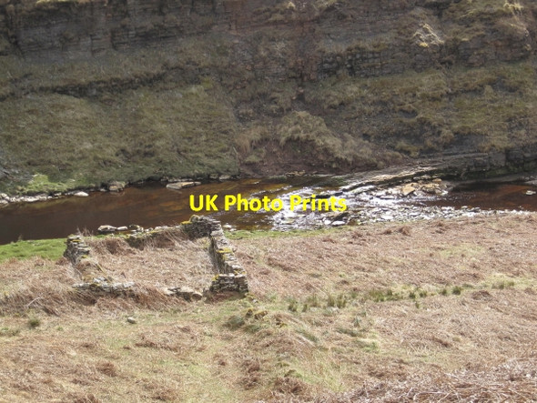 Photo 6"x4" Sheepfold and Waterfall, River Irthing Gilsland\/NY6366 c2010