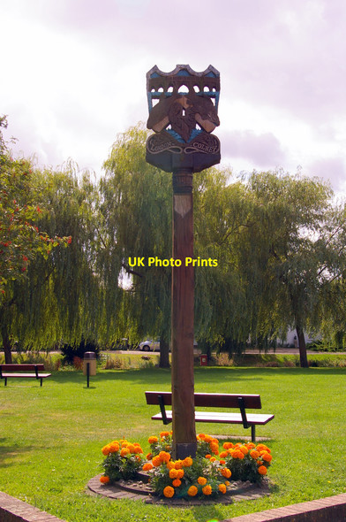 Photo 6"x4" Village Sign, London Colney Broad Colney c2009