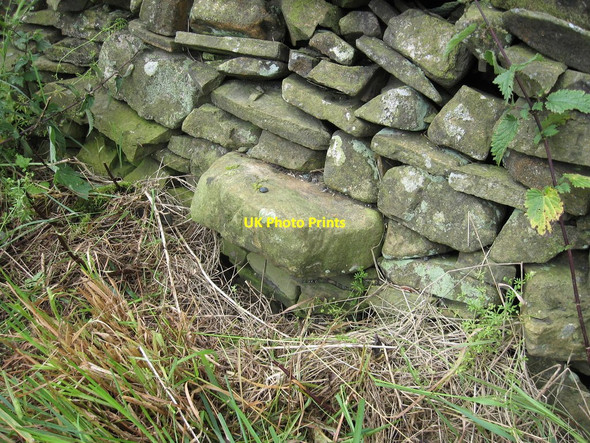Photo 6"x4" Benchmark on wall at Capplethwaite Moss High Oaks\/SD6291 c2009