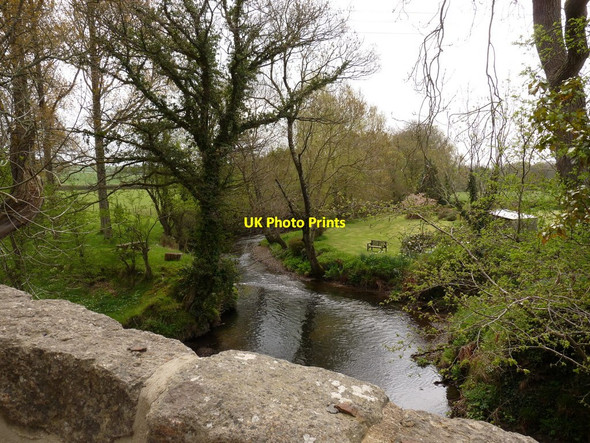 Photo 6"x4" The view upstream from Pecketsford Bridge on the river Taw Rowden\/SX6498 c2010