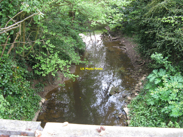 Photo 6"x4" North River flowing south near Westbrook Hall Rowhook c2010