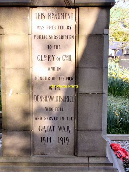 Photo 6"x4" Denshaw War Memorial Denshaw c2010