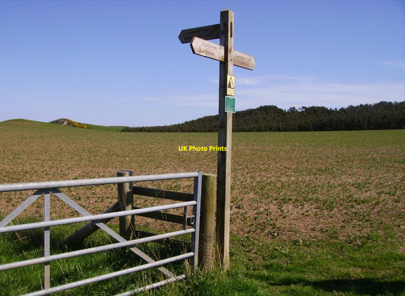 Photo 6"x4" Coastal Path signpost Dowlaw Burn c2010