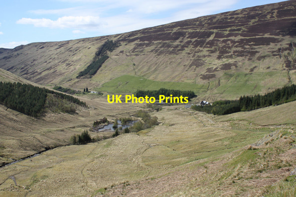 Photo 6"x4" Looking down Glen Fintaig to Glen Gloy Glen Fintaig c2010